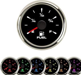 img 4 attached to 📊 Enhanced Wonfly 2" Marine Fuel Gauge: 8 Color Backlight, 5 Signals, Adjustable 0-190ohm, 0-180ohm for Motocycle Car Truck Vehicle