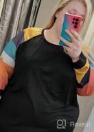 img 1 attached to Plus-Size Color Block Knit Tunic Tops - Lightweight, Loose-Fitting Long Sleeve Shirts For Women By ALLEGRACE review by Jennifer Fox