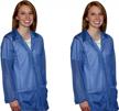 esd jacket with full sleeves and v-neck, anti-static snap cuffs, level 3 static shielding, lightweight smock with high esd protection, x-large light blue - statictek tt_jkv8825l logo