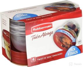 img 1 attached to 🍱 Rubbermaid Takealongs Twist and Seal Food Storage Containers, Set of 4 (2-Pack of 4), Clear