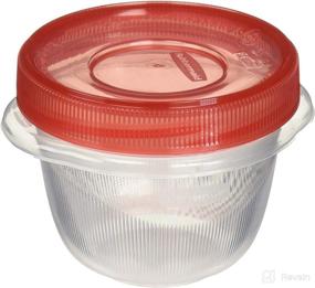 img 2 attached to 🍱 Rubbermaid Takealongs Twist and Seal Food Storage Containers, Set of 4 (2-Pack of 4), Clear