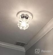 img 1 attached to TISLYCO Semi Flush Mount Ceiling Light Fixture Mini Chandelier, Antique Black Metal Crystal Chandelier Lamp, Indoor Lighting For Bathroom Fixture Foyer Ceiling Fixture Bathroom Chandelier review by Jason Daves