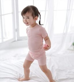 img 1 attached to Детский пижамный комплект AVAUMA - пижамы в рубчик для маленьких мальчиков и девочек, облегающие пижамы для повседневной жизни