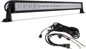 img 4 attached to Auxbeam 42" V Series 5D RGB LED Light Bar с приложением Bluetooth, монтажными кронштейнами и жгутом проводов для внедорожников