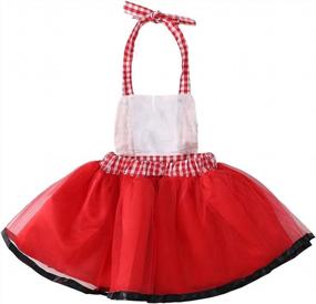 img 1 attached to Little Red Riding Hood Costume Tutu Dress With Cape Cloak - Halloween Fairy Tale Dress Up Outfit For Baby Girls By HIHCBF