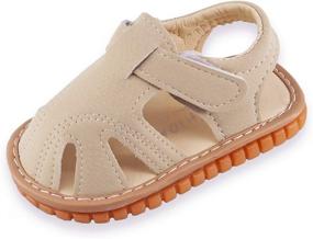 img 4 attached to SOFMUO Squeaky Sandals Non Slip Outdoor Boys' Shoes : Sandals