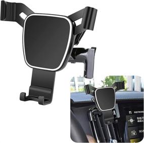 img 4 attached to 📱 Enhance Your Volvo S90 with LUNQIN Car Phone Holder: Stylish Navigation Bracket for Interior Decoration & Easy Mobile Mounting