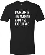 men's movie quote t-shirt: 'i piss excellence' - panoware, black m logo