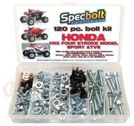 120-piece specbolt bolt kit for honda atvs: 400ex, 250ex - oem spec fasteners for maintenance, restoration, and quad trx400ex trx250x - also compatible with atc & trx 350x 300ex 300x 250ex 250x 200sx 200s 200x & trx90 логотип