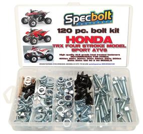 img 2 attached to 120-Piece Specbolt Bolt Kit for Honda ATVs: 400EX, 250EX - OEM Spec Fasteners for Maintenance, Restoration, and Quad TRX400EX TRX250X - Also Compatible with ATC & TRX 350x 300ex 300x 250ex 250x 200sx 200s 200x & TRX90