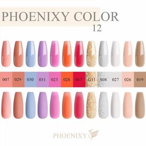 img 3 attached to Valentine'S Day Gift Starter Kit - Phoenixy Poly Nail Gel Kit With 12 Colors, Glossy & Matte Top Base Coat, Slip Solution & Nail Clip!