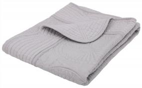 img 1 attached to Verabella Newborn Quilt Baby Soft Blanket Reversible Crib Quit Blanket, Grey