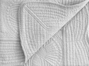 img 4 attached to Verabella Newborn Quilt Baby Soft Blanket Reversible Crib Quit Blanket, Grey