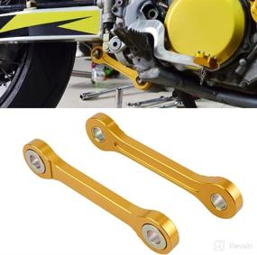 img 4 attached to 🔧 NICECNC Gold Rear Lowering Links Lower Kit for Suzuki DRZ400 2000-2019, Kawasaki KLX400 2000-2019 - Down 7CM/2.76inch