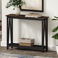 stylish and functional choochoo console table for your entryway, living room, and hallway in classic black logo