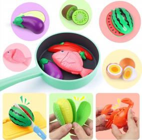 img 3 attached to Get Your Little Chef Ready To Cook With GILOBABY Kitchen Playset – Perfect Birthday Gift For Kids Age 2-5!
