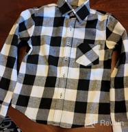 img 1 attached to Siliteelon Plaid Flannel Shirt 👕 - Stylish Button-Down for Toddler Boys review by Dylan Hohd