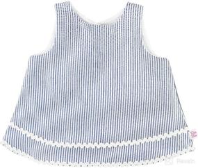 img 3 attached to RuffleButts Toddler Girls Swiss Bow Back Apparel & Accessories Baby Girls good in Clothing