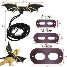 img 1 attached to 🦎 HAMILEDYI Bearded Dragon Tank Accessories - Lizard Hammock with Adjustable Leash, Bat Wings and Reptile Plants - Hanging Fake Vines for Tank Habitat Decor, Ideal for Climbing Chameleon Lizards, Gecko and Snakes