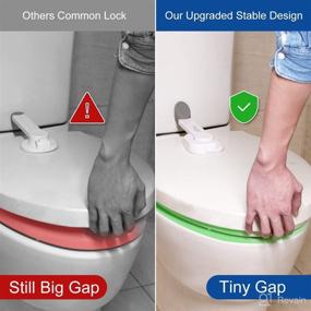img 2 attached to 🚽 Upgraded Gapless Adhesive Child Safety Toilet Lock - 3Pcs | Easy No Tools Installation | Strong Adhesive | Baby Proofing Toilet Seat Lock for Toddler, Kid, Pet (White)