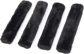 img 4 attached to 🐑 Plush Soft-Tye Covers - 4-Pack with PowerTye SHEEPTEX Simulated Sheepskin