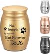 eternal love urns for dog ashes: beautiful keepsake mini timeless cremation urns, 1.6" & 2.8" high aluminum funeral urns with filling kit & bag & wipes. logo