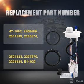 img 2 attached to 🔧 47-1002 2205469 Polaris Fuel Pump Replacement for Sportsman 570 550 (2014-2016), Sportsman 850 1000 (2015-2019), Ranger Crew 570/800 (2011-2016) - 2521389, 2205374, 2521323, 2207670