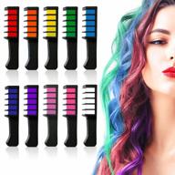 get vibrant & glamorous hair with our 10-color temporary hair chalk comb set- perfect for birthdays, halloween, cosplay & more! logo