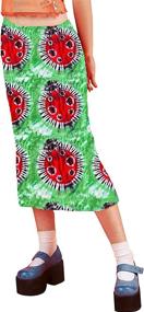 img 4 attached to Tie Dye Printed Gothic Vintage Clothes Women's Clothing ~ Skirts