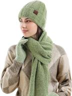 gloves scarf winter beanie touchscreen women's accessories : scarves & wraps логотип