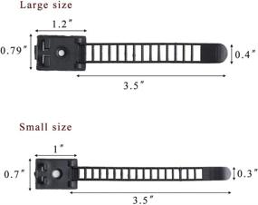 img 3 attached to 💡 Efficient Wire Management: 50PCS Adjustable Self-Adhesive Cable Ties for Easy Organization and Clamping – SOONDAR Nylon Cable Straps in 2 Sizes