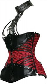 img 1 attached to Get Spooky In Style: Bslingerie'S Steampunk Steel Boned Corset For Women This Halloween!