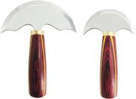 leather working knife for leather cutting: plantional large round head with wooden handle logo