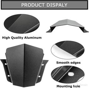 img 1 attached to 🏍️ MT-09 FZ-09 2014-2016 Motorcycle Windshield Windscreen Wind Deflector Double Bubble (Black, 2014-2016)