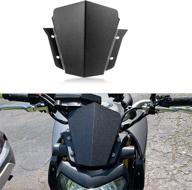 🏍️ mt-09 fz-09 2014-2016 motorcycle windshield windscreen wind deflector double bubble (black, 2014-2016) логотип