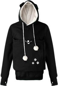 img 2 attached to Hoodies Holder Carriers Pullover Sweatshirt Cats ~ Apparel