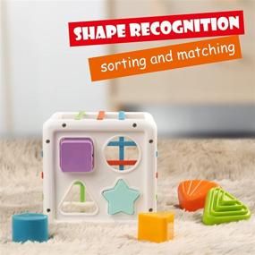 img 2 attached to 🔲 Sensory Shape Sorter Baby Blocks with Colorful Textured Balls - Montessori Learning Activity for Early Development, Fine Motor Skills - Infants, Toddlers, Kids - Boys, Girls 18+ Months Old