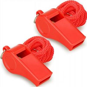img 4 attached to Protect Yourself With Hipat Red Emergency Whistles | Loud & Crisp Sound | 2 Pack With Lanyard | Ideal For Lifeguard, Self-Defense & Emergency