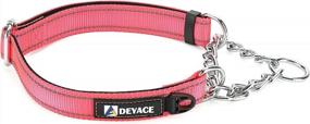 img 4 attached to DEYACE Reflective Martingale Dog Collar With ID-Tag Ring And Soft Padded Adjustable Nylon For Various Breeds
