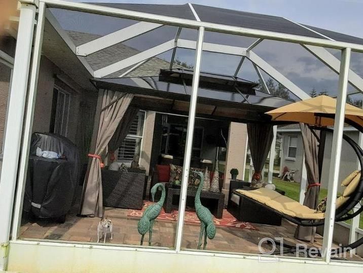 img 1 attached to 🏡 YOLENY 12'x12' Hardtop Gazebo with Polycarbonate Roof, Aluminum Frame and Curtains - Ideal Sunshade for Garden, Patio, Lawns review by Scott Yenson