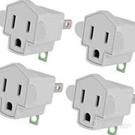 img 1 attached to 6 Pack Of 3-Prong To 2-Prong Grounding Plug Adapters For Household Appliances - Convert Wall Outlets And Plugs With Three Prongs To Two Prongs - Vibrant Orange Color review by Aaron Long