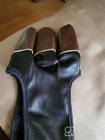 img 8 attached to KESHES Archery Glove Finger Tab: Leather Gloves For Recurve & Compound Bow, Three Finger Guard For Men Women & Youth