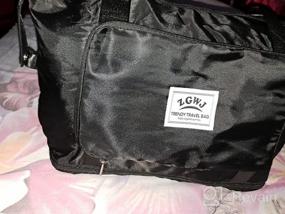 img 5 attached to Waterproof Weekender Bag - ZGWJ Travel Duffel Tote For Swim, Sports, Gym - Foldable And Expandable