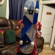 img 1 attached to Scientoy Skateboard, Beginner Skateboards, 31" X 8" Complete Pro Skateboard With Repair Kit For Kids/Boys/Girls/Youth/Adults, 9 Layer Canadian Maple Double Kick Skateboard For Outdoors review by Daniel Bulkley