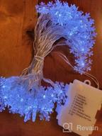 img 1 attached to WesGen Snowflake Battery-Operated Christmas String Lights - 40 LED Fairy Lights For 20Ft Waterproof Decorations In Warm White review by Shawn Trotter