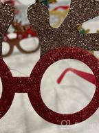 img 1 attached to 🎄 BOSONER 14Pack Christmas Glitter Party Glasses - Fun Novelty Eyewear for Festive Accessories, Decorations, and Holiday Favors review by Tom Podolski
