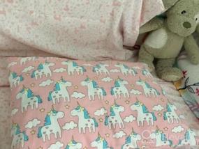 img 6 attached to 100% Cotton Toddler Pillowcases For Girls 14X19, 13X18, 12X16 - Cute Princess Unicorn Printings Set Of 2