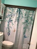 img 1 attached to Botanical Shower Curtain With Leaf Print - LIVILAN Plant Design, Green Eucalyptus And Succulent Pattern, Sage Tones - 72X72 Inches Water-Repellent Fabric With Hooks For Extra Long Coverage review by Dan Germain