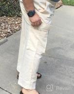 img 1 attached to Stay Stylish And Comfy This Summer With PASLTER Men'S Loose Fit Linen Cargo Pants With Pockets review by Max Guerrero