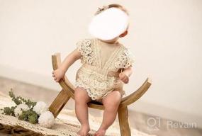 img 7 attached to Chic Baby Girl Lace Romper For Boho Style Newborn Photography Outfits